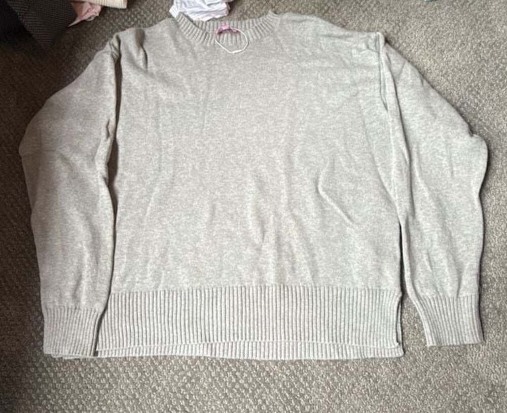 Edikted Riley Oversized Grey Melange Knit Sweater
